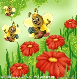 蜜蜂 采蜜 花朵 春天