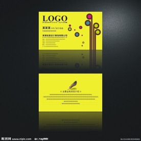 柠檬黄 文印摄影名片设计