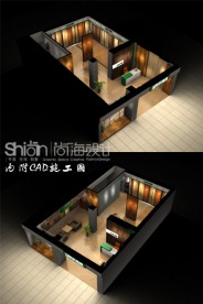 地板店设计三维模型3ds配CAD图