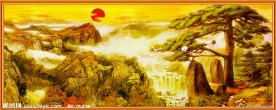 山水画 油画风景