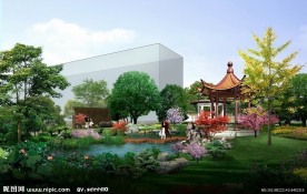 庭院透视效果图