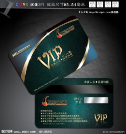 高贵奢华VIP会员卡PSD模版