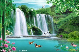 四季如春山水画