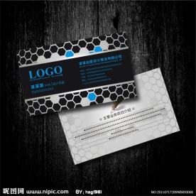 黑灰色 科学研究名片设计
