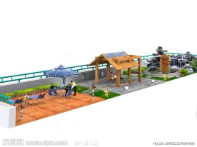 别墅露台景观效果图