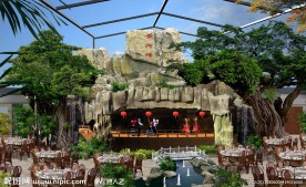 假山演绎广场效果图