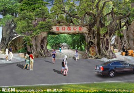 生态榕树大门效果图