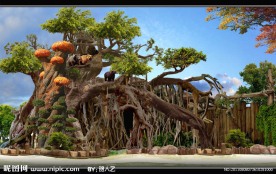 古树榕树景观效果图
