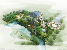 别墅周围景观MAX加MAP