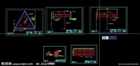 大型户外三角T塔设计施工图