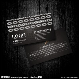 黑色系 五金店名片设计