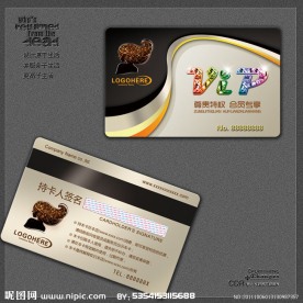 高档动感美容美发VIP卡模板