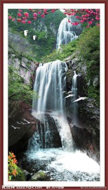 流水生财 瀑布风光