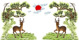 松与鹿(通道分层)