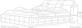 现代床矢量图