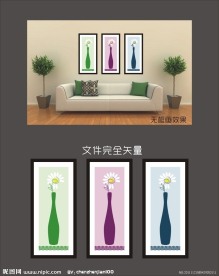 素雅花瓶 无框画