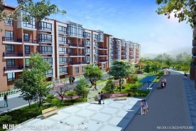 居住区景观鸟瞰图