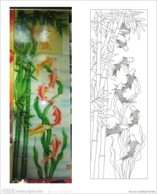 艺术玻璃刻绘图