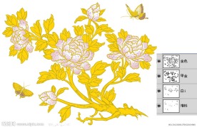 金牡丹花 通道分层