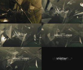 动态玻璃破碎效果片头