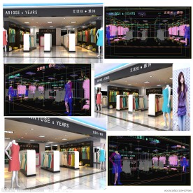 品牌服装店效果图