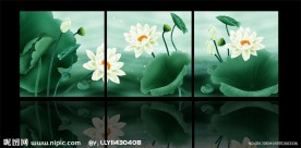 装饰画荷花