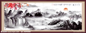 国画长城 山水国画
