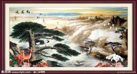 国画 松鹤图 松鹤延年