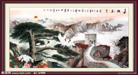 国画 松鹤图 松鹤延年