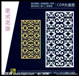 欧式矢量雕花图案图片