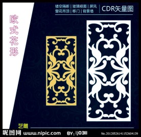 矢量镂空雕花图案