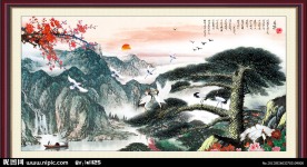 国画 松鹤图 松鹤延年 山水画