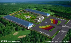 工厂景观鸟瞰图