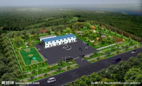 工厂景观规划鸟瞰图