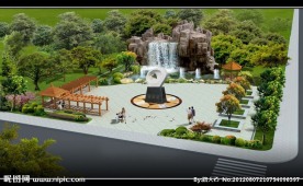 假山广场鸟瞰图