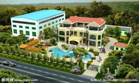 别墅景观鸟瞰图