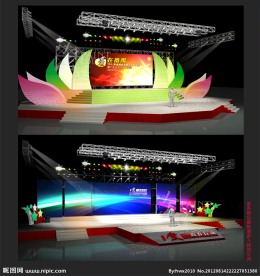 晚会舞台模型效果图