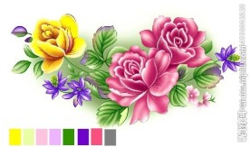 玫瑰花（通道分层)