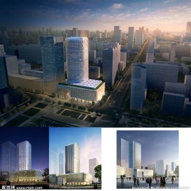 成都天府广场百扬大厦效果图