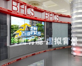 百湖楼市虚拟主持人背景演播室