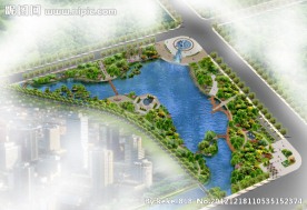 公园规划鸟瞰图