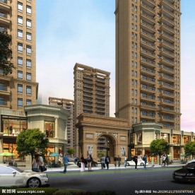 某高层小区办公商业区欧式大门MAX加MAP