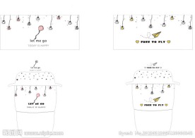 可爱卡通陶瓷杯图案