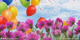鲜花气球动态背景