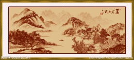 仿古山水画