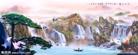 巨幅山水画