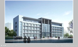 办公楼建筑透视