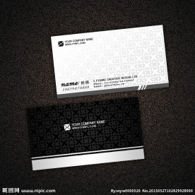 黑白个性商务名片模板