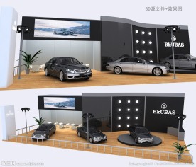 奔驰车展 展位展厅