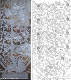 貔貅 线条图 欧式花